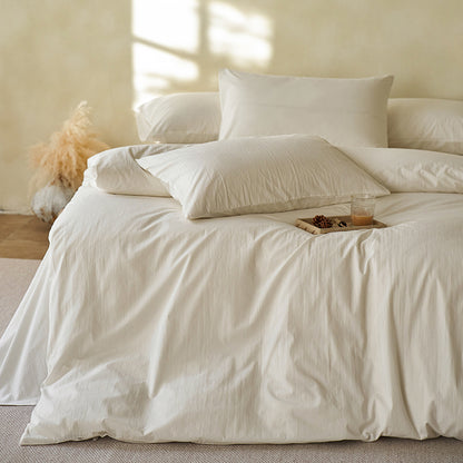 Tight-Weave Cotton Solid Dyed Fabric for Shrink-Resistant Sheets – solid color and fabric surface detail