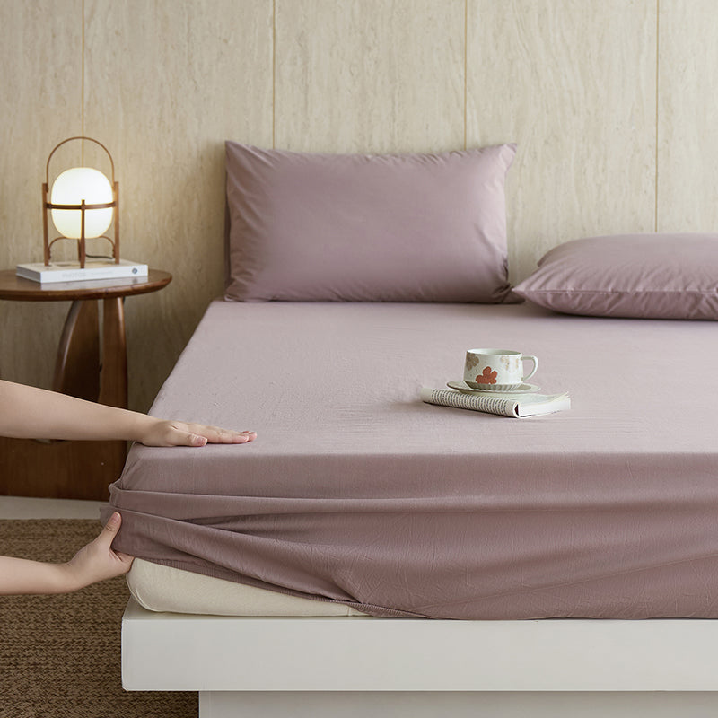 Skin-Friendly Cotton Solid Dyed Fabric for Flat and Fitted Sheets – main product view