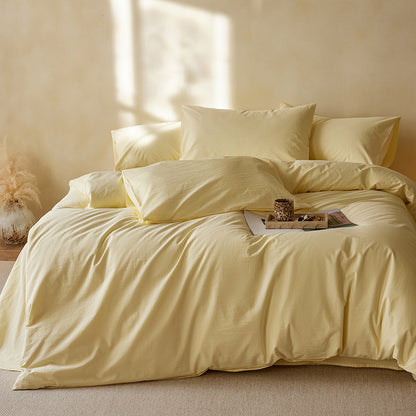 Custom Cotton Solid Dyed Fabric for Duvet Covers and Pillowcases – weave texture and bedding application