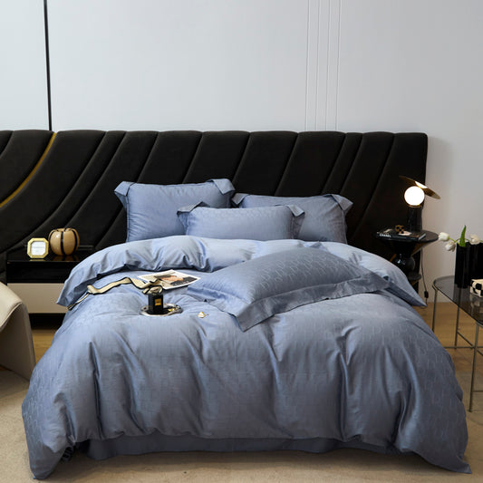 Luxury 100% Cotton Jacquard Fabric for Premium Bedding – alternate fabric and bedding view