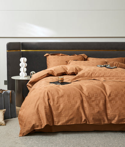 Textured Solid 100% Cotton Jacquard Fabric for Bedding – color, weave and finish detail