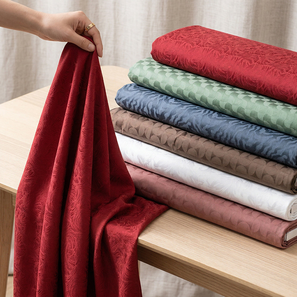 High-Density Cotton Jacquard Fabric for Hotel Bed Linen – main product view