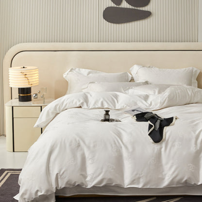 Extra-Wide 100% Cotton Jacquard Fabric for King Bedding – color, weave and finish detail