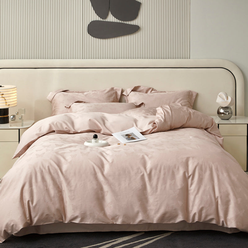 Durable Breathable Cotton Jacquard Fabric for Bedding – color, weave and finish detail
