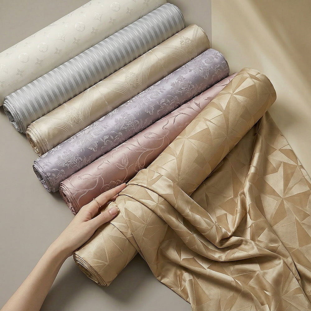 Multi-Finish 100% Cotton Jacquard Fabric for Bed Linen – main product view