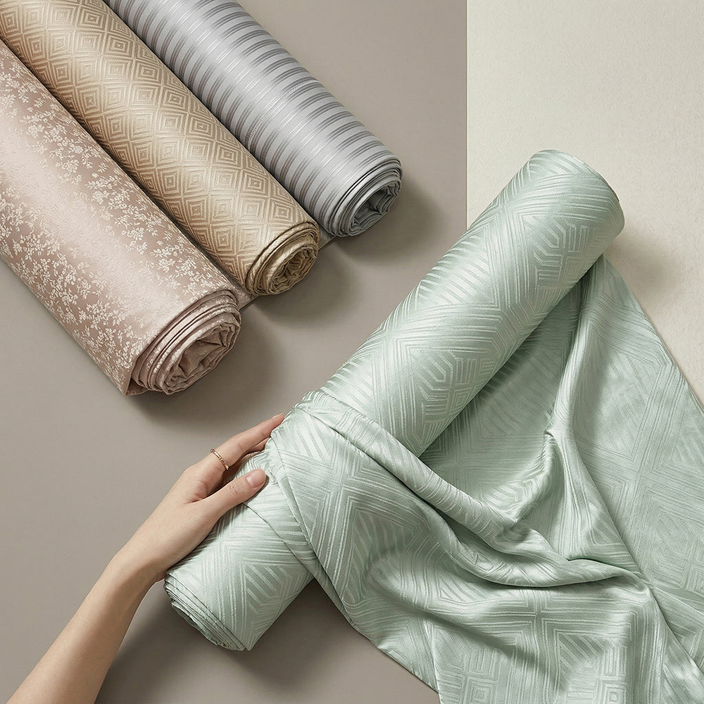 Yarn-Dyed 100% Cotton Jacquard Fabric for Duvet Covers – main product view