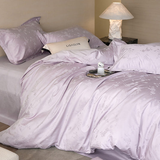 Embossed Cotton Jacquard Fabric for Pillowcases – alternate fabric and bedding view