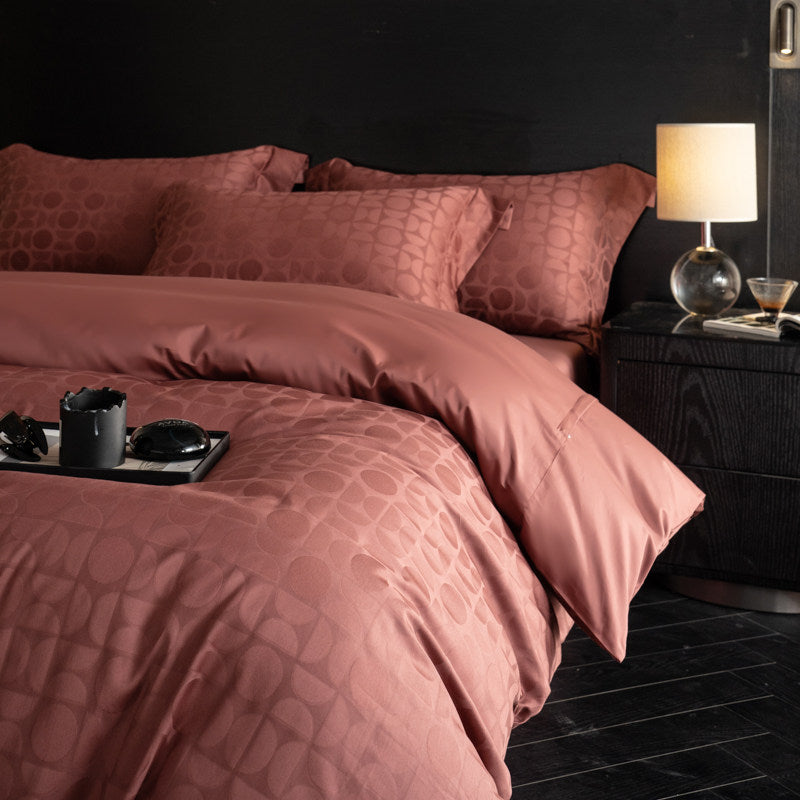 Woven Cotton Jacquard Fabric for Bedding and Homewear – jacquard texture and application detail