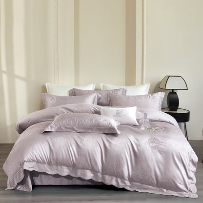 Commercial Cotton Jacquard Fabric for Hospitality Linens – jacquard texture and application detail