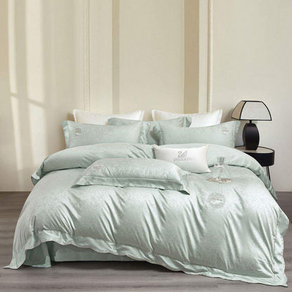 Commercial Cotton Jacquard Fabric for Hospitality Linens – color, weave and finish detail