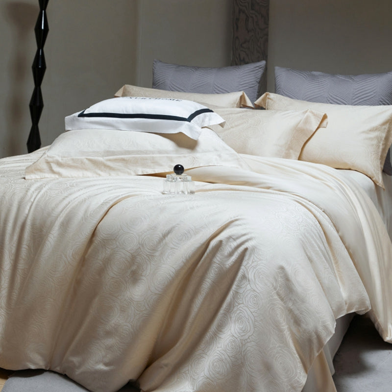Extra-Wide Cotton Jacquard Fabric for King-Size Bedding – main product view