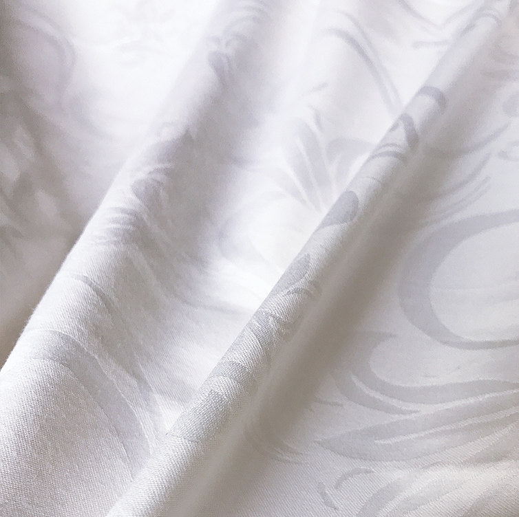 Extra-Wide Cotton Jacquard Fabric for King-Size Bedding – alternate fabric and bedding view