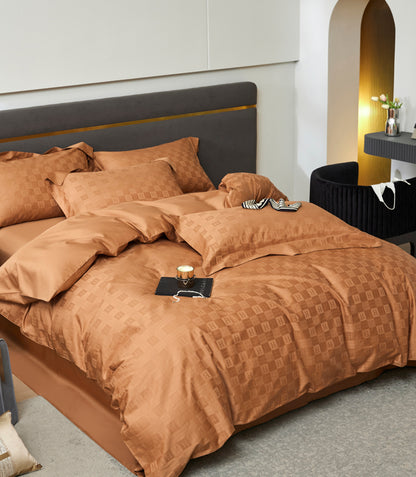 Lightweight Double-Gauze Cotton Jacquard Fabric for Summer Bedding – main product view