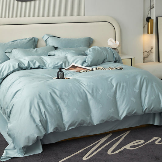 Wholesale 100% Cotton Jacquard Fabric with Custom Finishes – alternate fabric and bedding view
