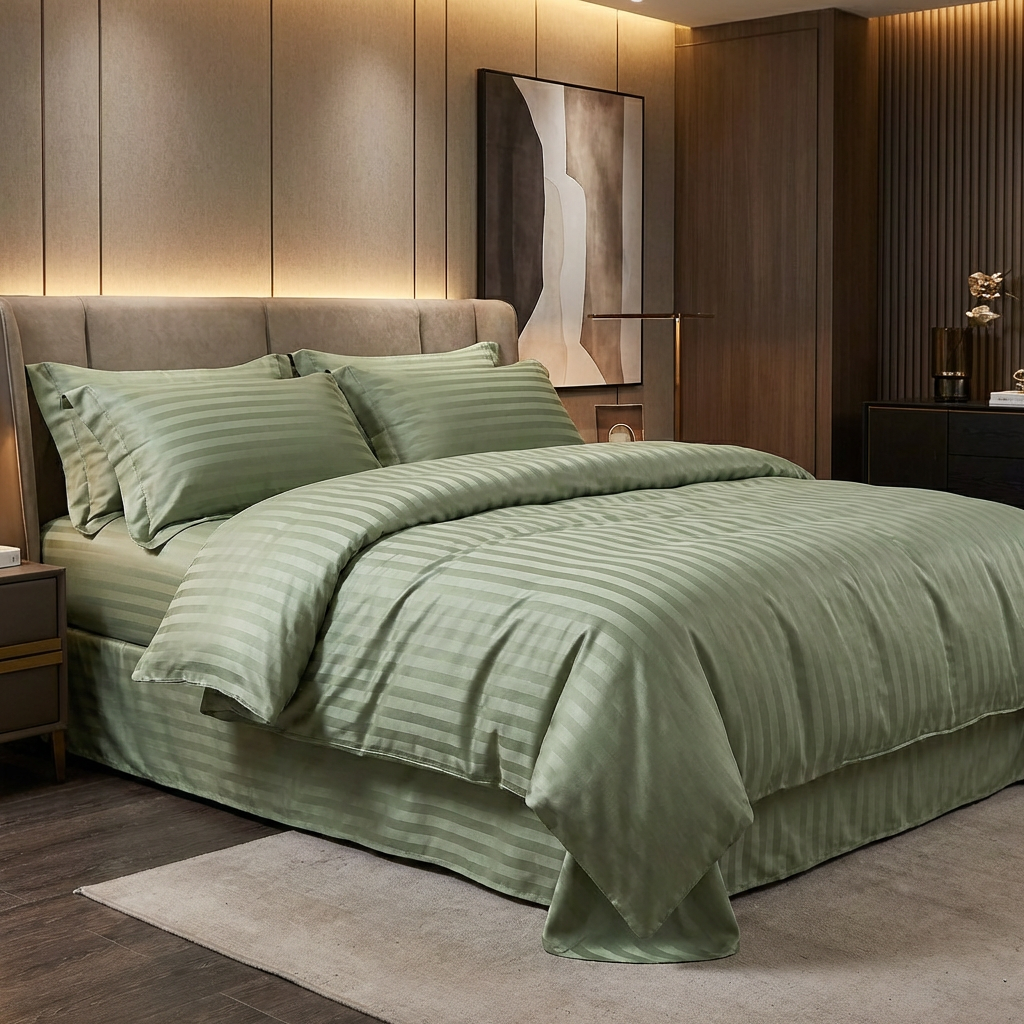 Skin-Friendly Cotton Jacquard Fabric for Pajamas and Bedspreads – jacquard texture and application detail