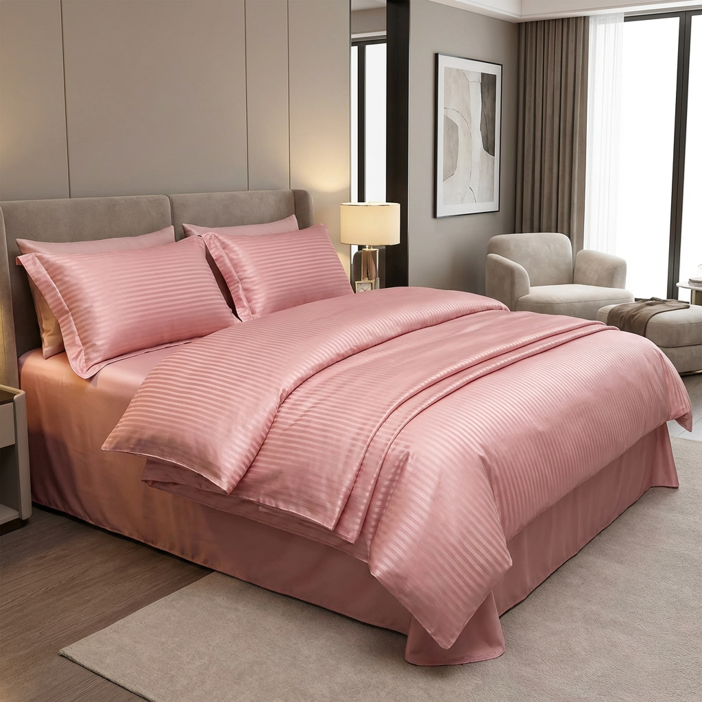 Skin-Friendly Cotton Jacquard Fabric for Pajamas and Bedspreads – color, weave and finish detail