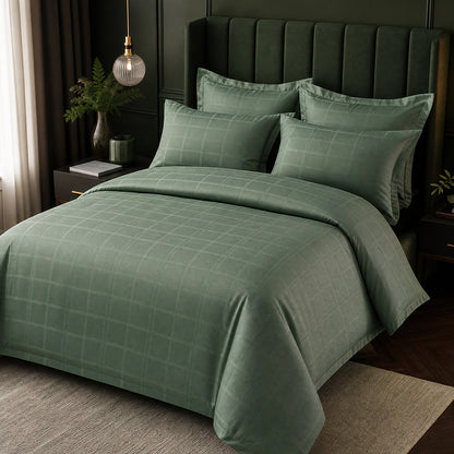 Geometric Cotton Jacquard Fabric for Modern Bedspreads – main product view