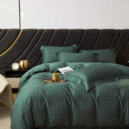 High-Count Yarn-Dyed Cotton Jacquard Fabric for Luxury Bedding – main product view