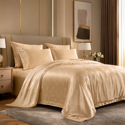 Extra-Wide Cotton Jacquard Fabric for King Bed Linens – color, weave and finish detail