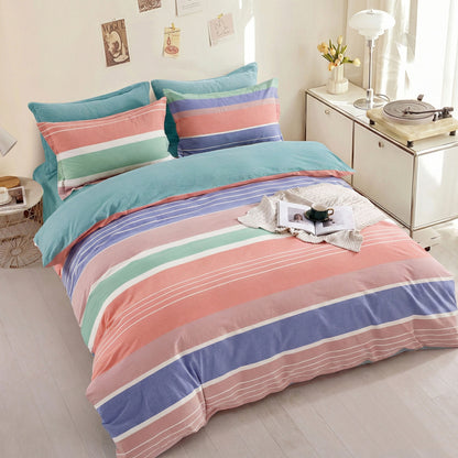 Vintage-Style 100% Cotton Washed Fabric for Duvet Covers – pattern, finish and additional product view