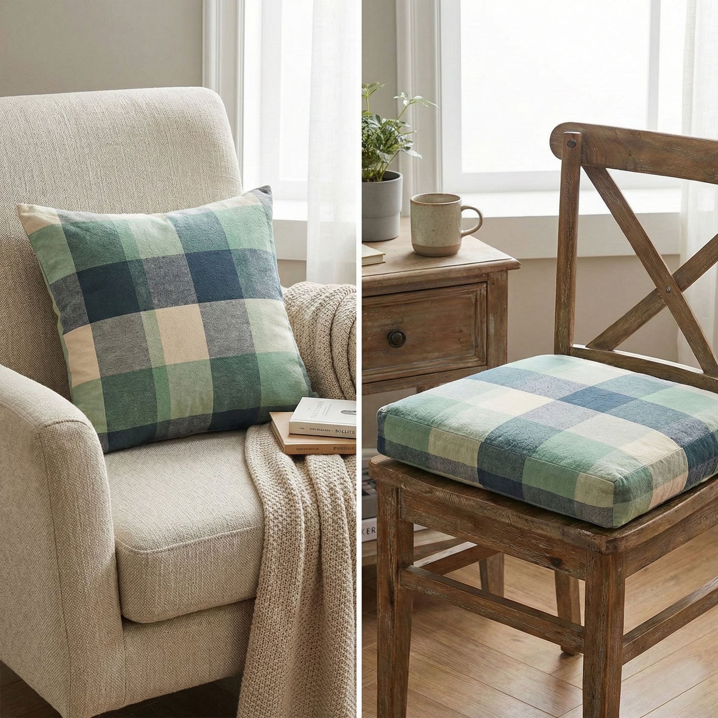 Geometric 100% Cotton Washed Printed Fabric for Home Textiles – cotton texture and application detail