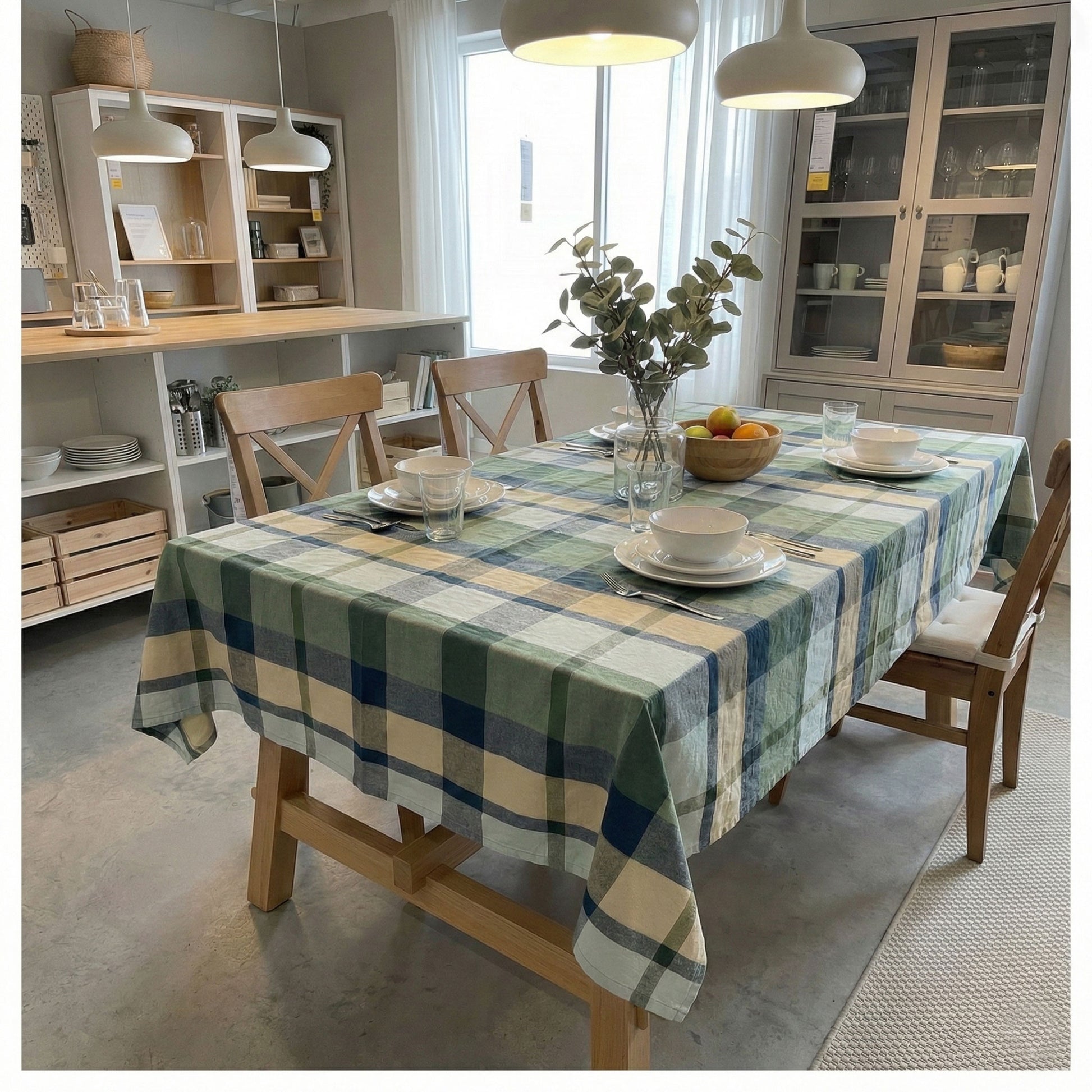 Geometric 100% Cotton Washed Printed Fabric for Home Textiles – pattern, finish and additional product view