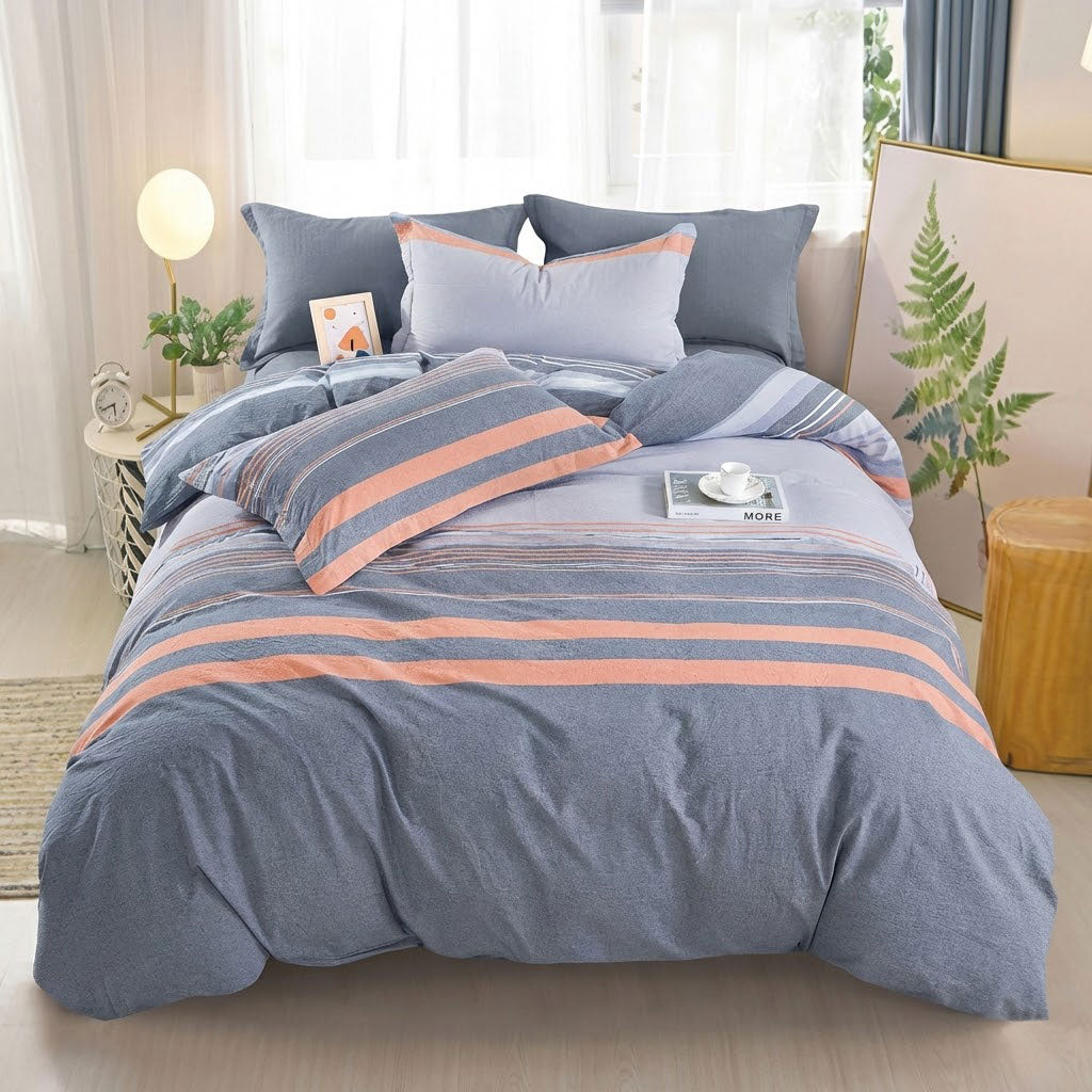Floral 100% Cotton Washed Fabric for Modern Bedding – main product view