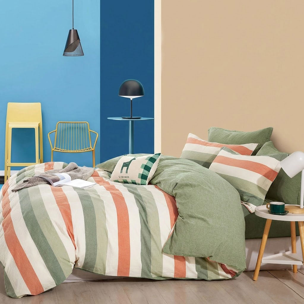 Yarn-Dyed 100% Cotton Washed Fabric for Sheet Manufacturing – cotton texture and application detail