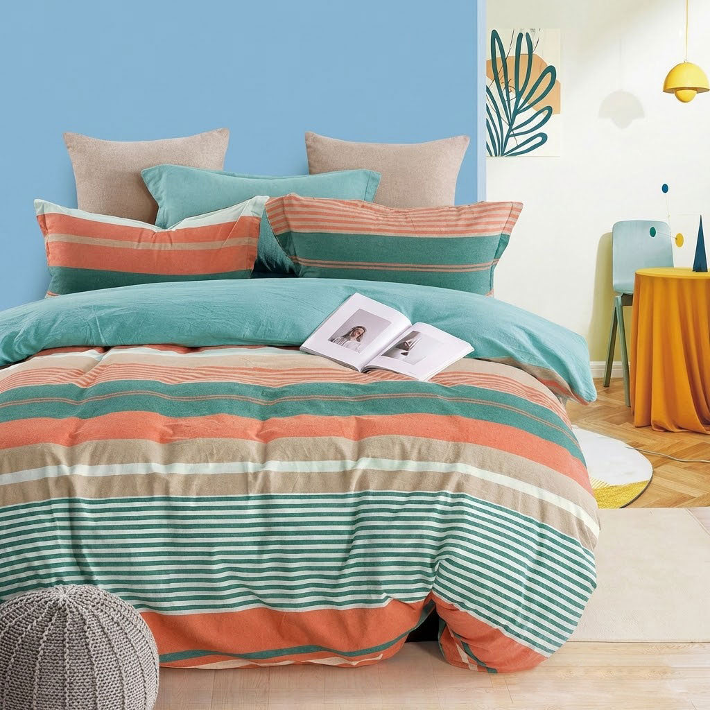 Yarn-Dyed 100% Cotton Washed Fabric for Sheet Manufacturing – pattern, finish and additional product view