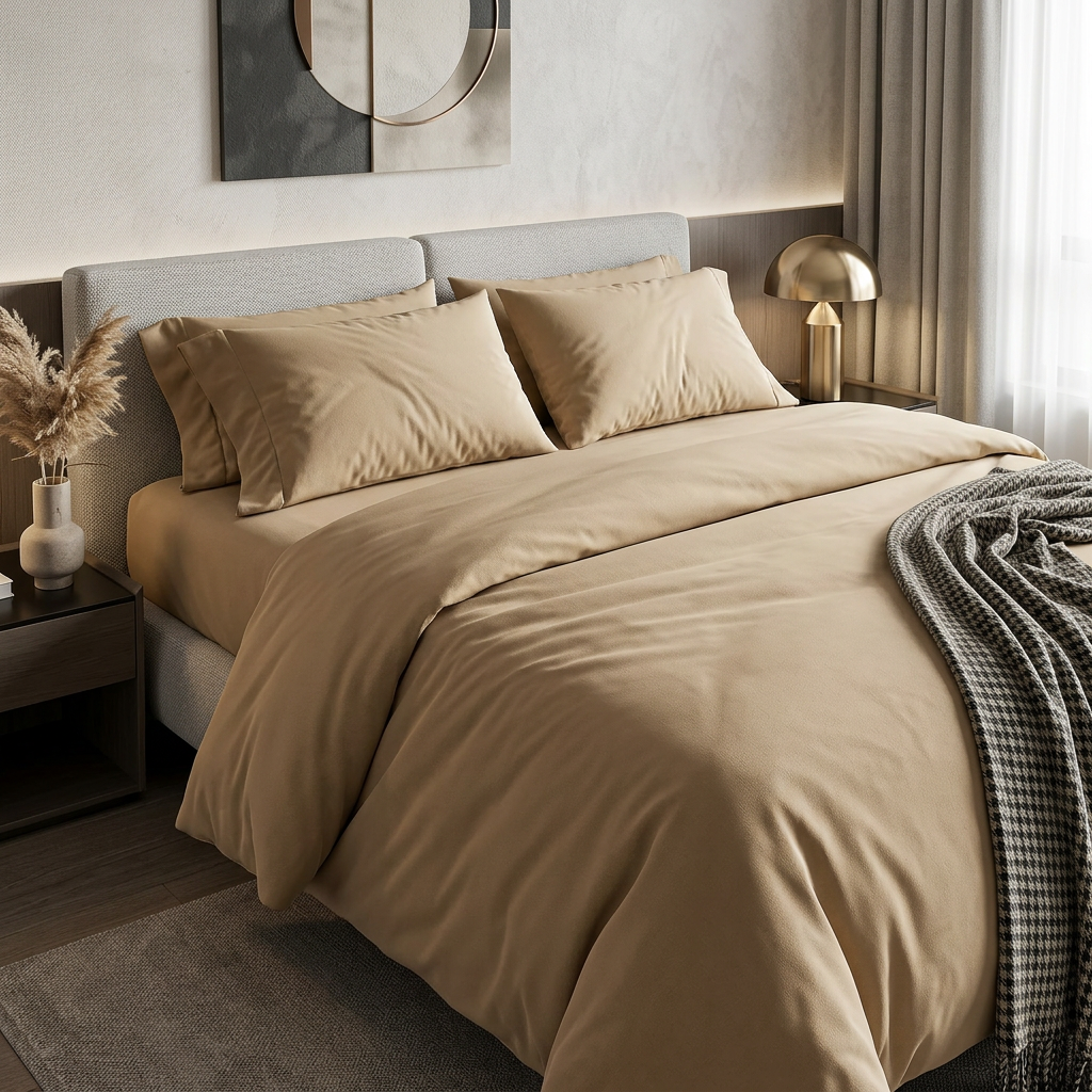 High-Density Microfiber Solid Dyed Fabric for Bed Sheets – main product view