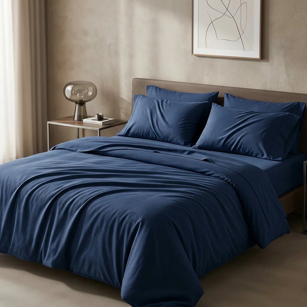 Soft-Touch Microfiber Solid Dyed Fabric for Quilt Covers – solid color and fabric surface detail