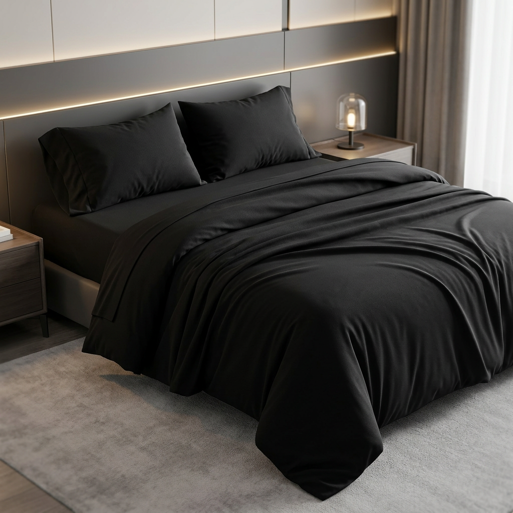 Custom Microfiber Solid Dyed Fabric for Bedding and Sleepwear – solid color and fabric surface detail