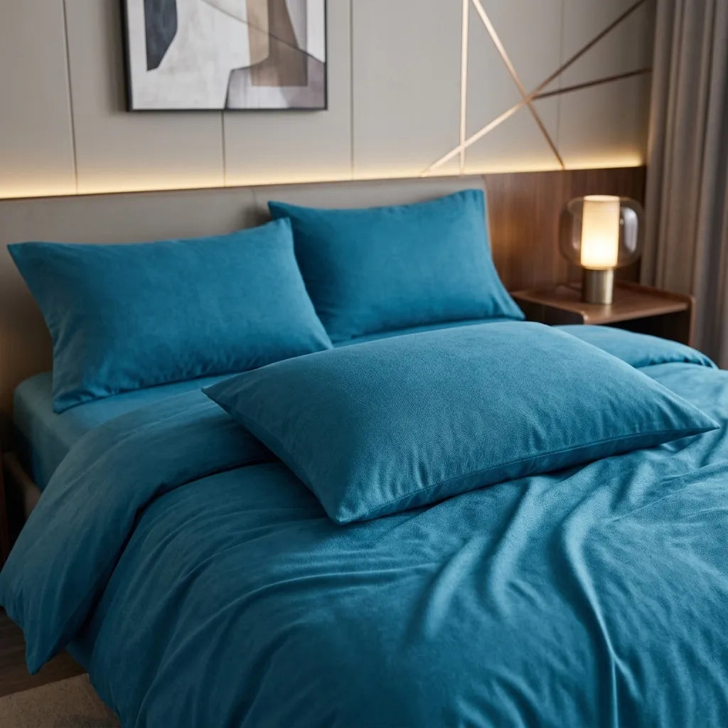 Multi-Color Microfiber Solid Dyed Fabric for Sheets and Pajamas – solid color and fabric surface detail