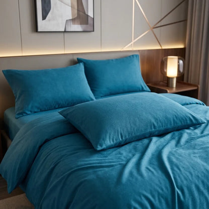 Multi-Color Microfiber Solid Dyed Fabric for Sheets and Pajamas – solid color and fabric surface detail