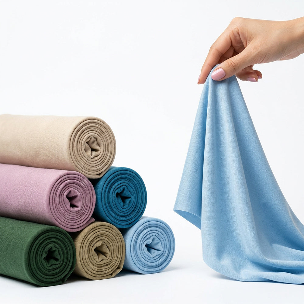 Matte-Finish Microfiber Solid Dyed Fabric for Loungewear and Bedding – main product view