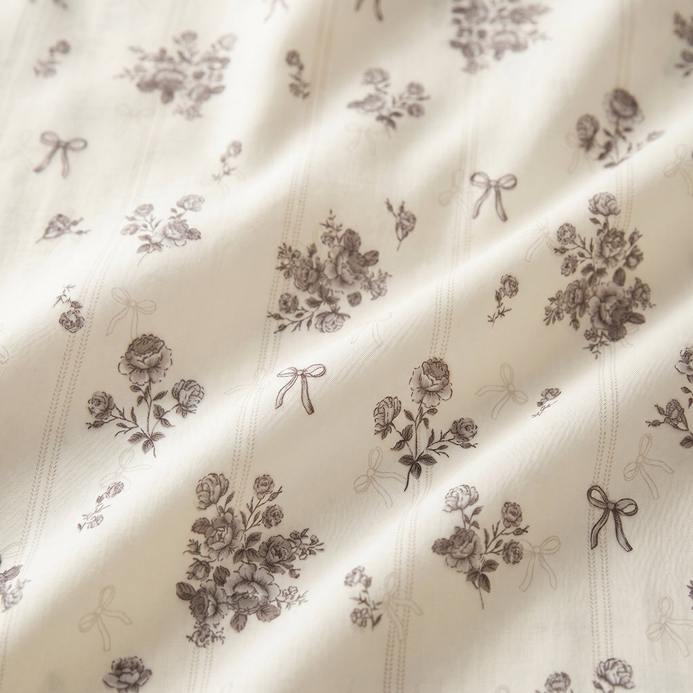 Wide-Width HD Printed Microfiber Fabric for Bed Sheets – printed pattern and surface detail