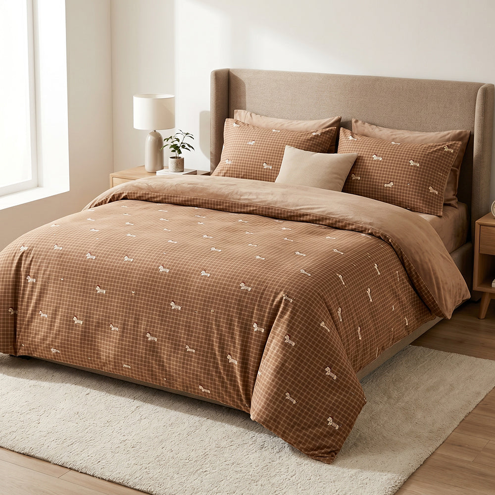 Wide-Width HD Printed Microfiber Fabric for Bed Sheets – color, print and additional product view