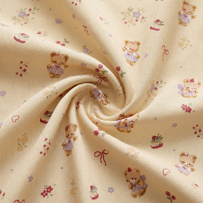 Nordic-Style Printed Microfiber Fabric for Bedding and Homewear – printed pattern and surface detail