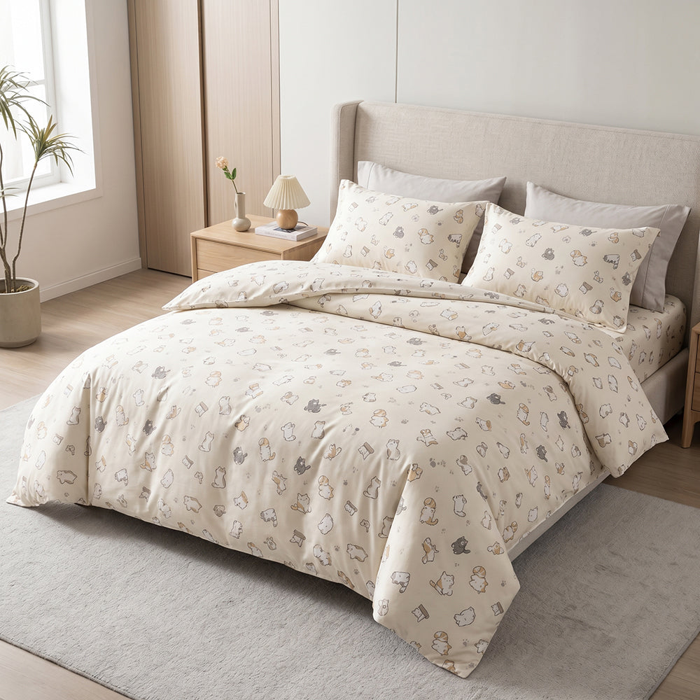 Bulk Printed Microfiber Fabric for Bedding and Sleepwear – microfiber texture and application detail