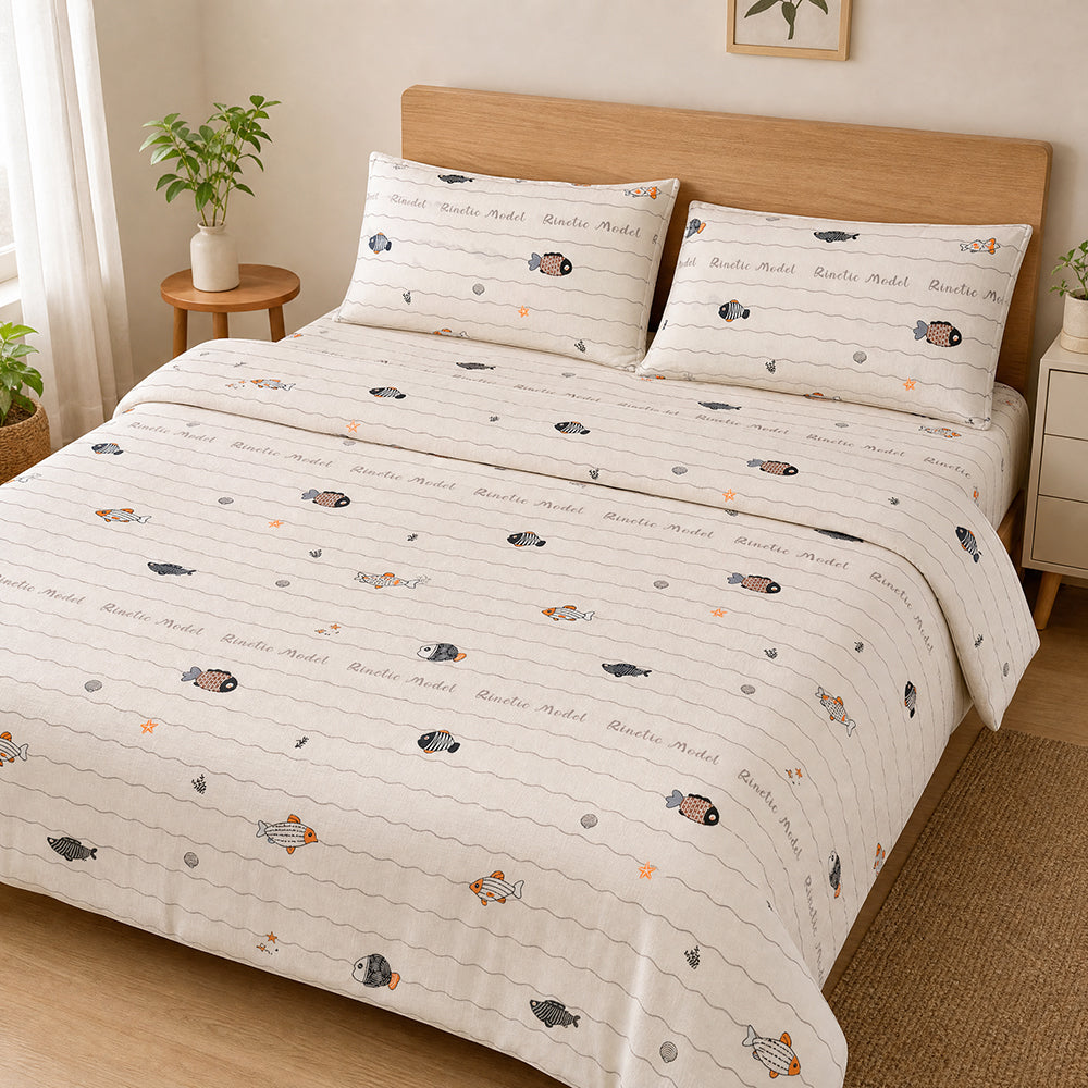 Lightweight Washed Microfiber Fabric Durable Easy-Care Construction Polyester Material for Comforter Covers Flat Sheets and Fitted Sheets - Image 1