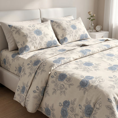 Custom Printed Washed Microfiber Fabric Soft Brushed Finish Polyester Material for Bed Sheets Duvet Covers and Pillowcases - Image 1