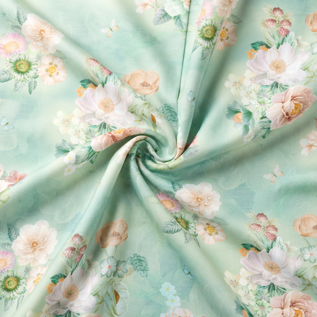 Silk-Like Texture Lyocell Tencel Solid and Printed Fabric Excellent Drape Material for Luxury Bedding and High-End Nightwear - Image 1