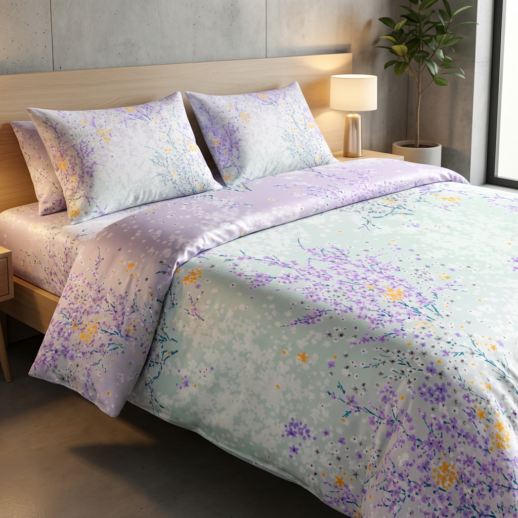Premium Private Label Lyocell Tencel Fabric Non-Shrinking Solid and Printed Material for Luxury Bedding Factory - Image 1