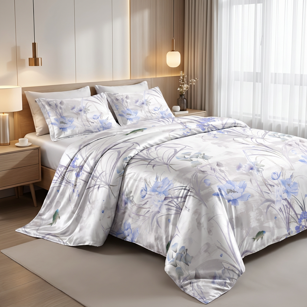 Premium Lyocell Tencel Twill Fabric Silky High Density Solid and Any Vintage Pattern Custom Material for Bed Sheets - Image 2