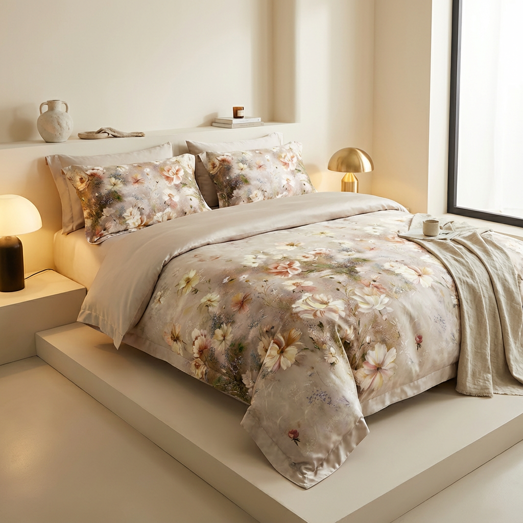 Skin-Friendly Anti-Static Tencel Lyocell Solid and Printed Fabric Frictionless Custom Material for Bed Sheets and Loungewear - Image 2