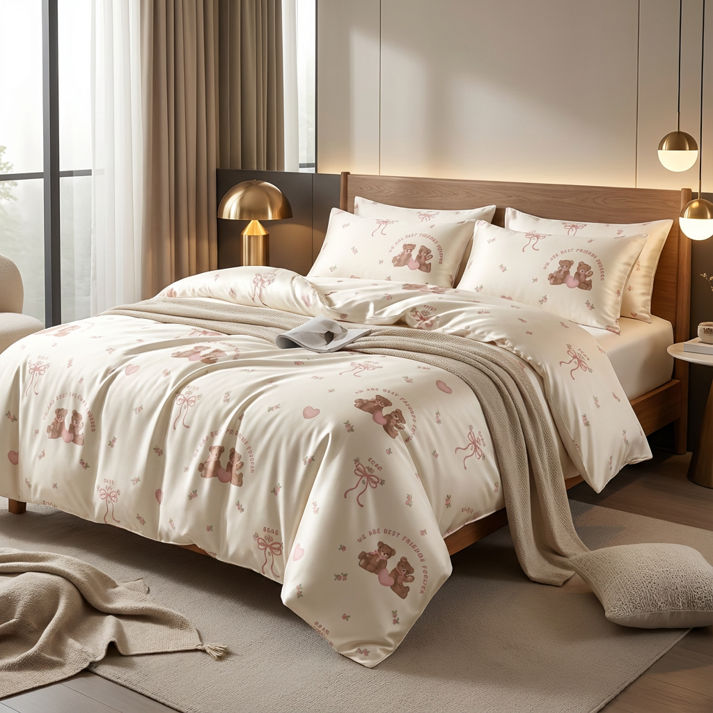 Premium Source Factory Lyocell Tencel Fabric Dedicated to Global Wholesalers Solid and HD Custom Pattern Bed Linens - Image 2