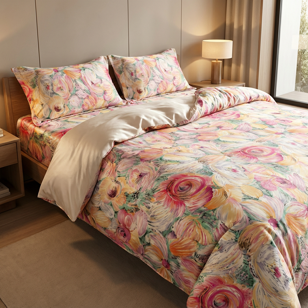 High-Precision Inkjet Printed Lyocell Tencel Fabric Perfect Replication for Any Complex Pattern Bed Sheets and Silky Pajamas - Image 1