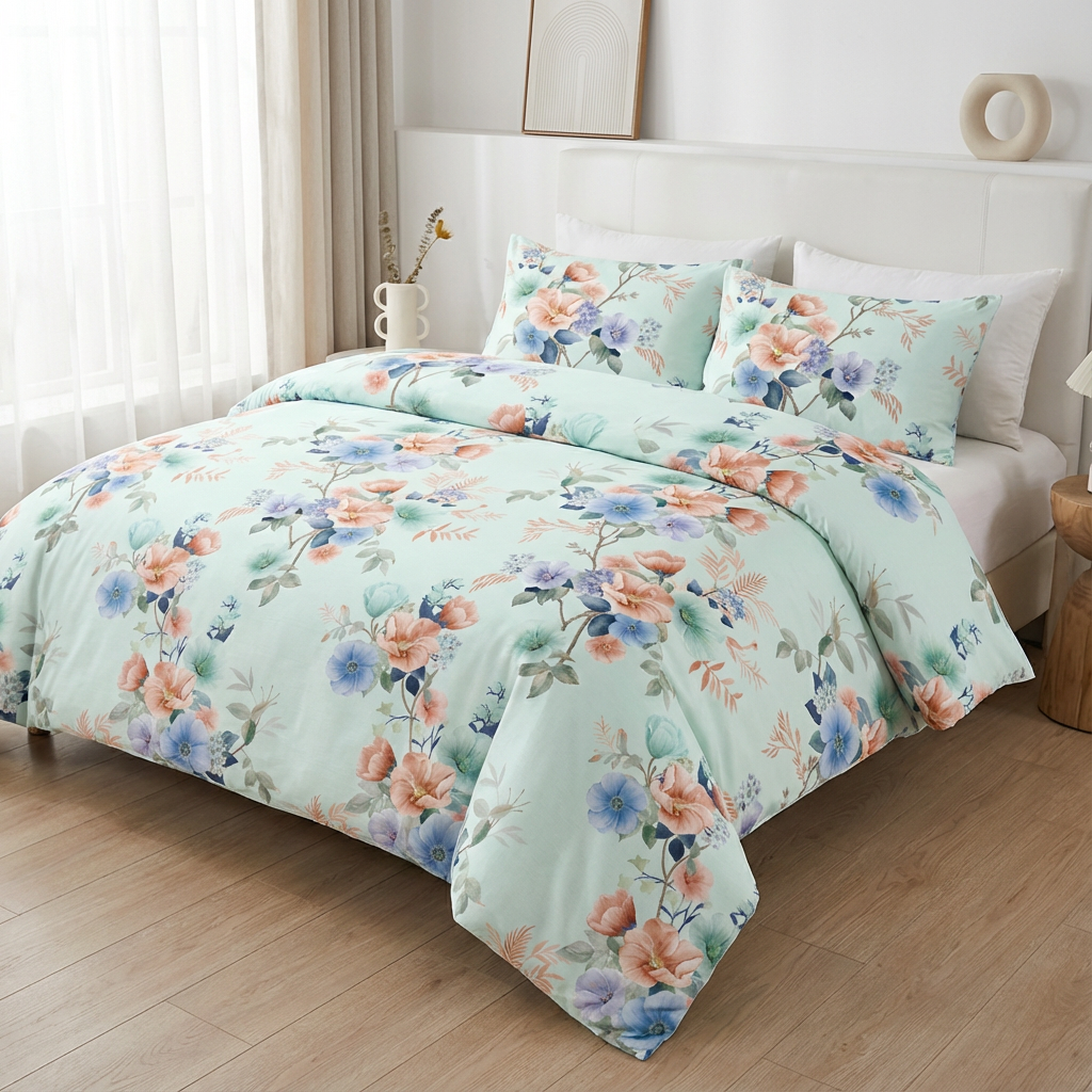 Modern Abstract Geometric Lyocell Tencel Custom Pattern Printed Fabric Smooth Touch Material for Bed Sheets and Artistic Homewear - Image 2