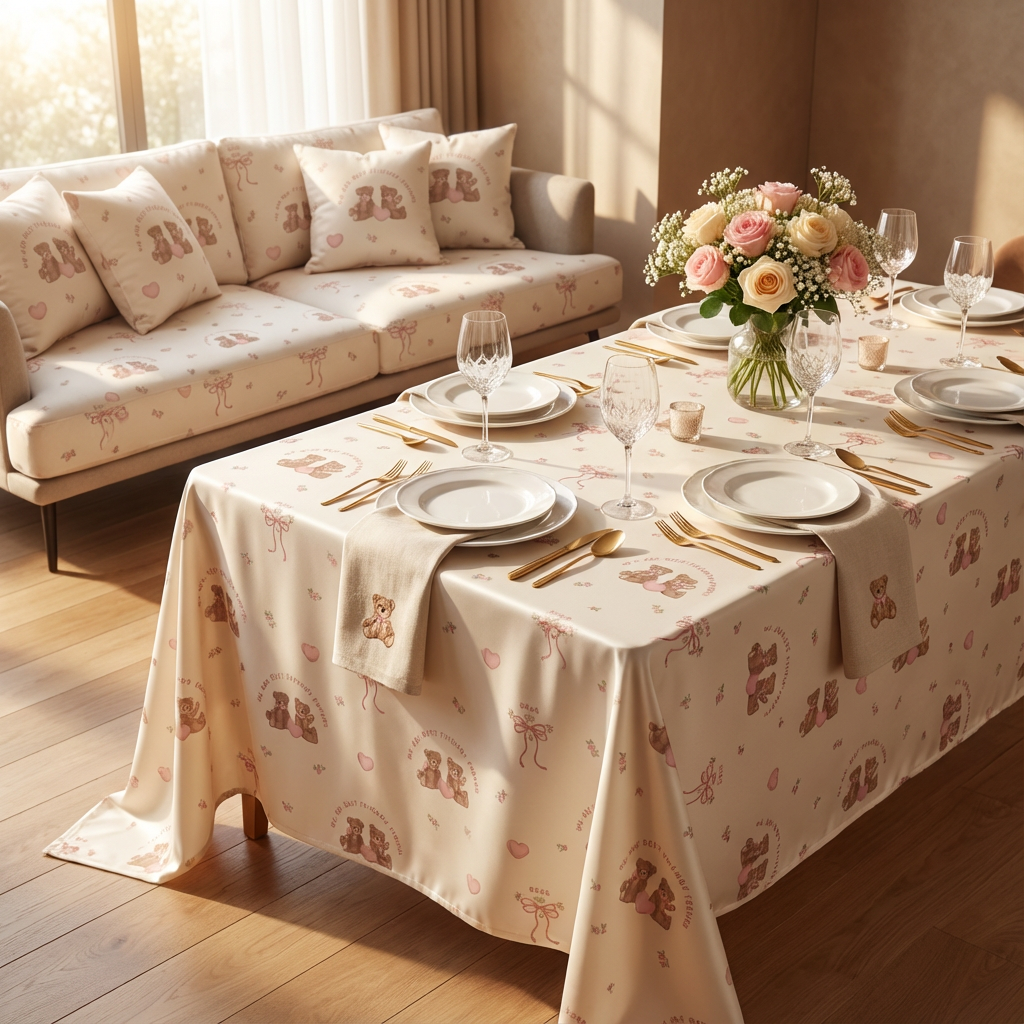 Easy Care Modal Fabric Custom Pattern for Daily Loungewear and 4-Piece Bed Sets - Image 4