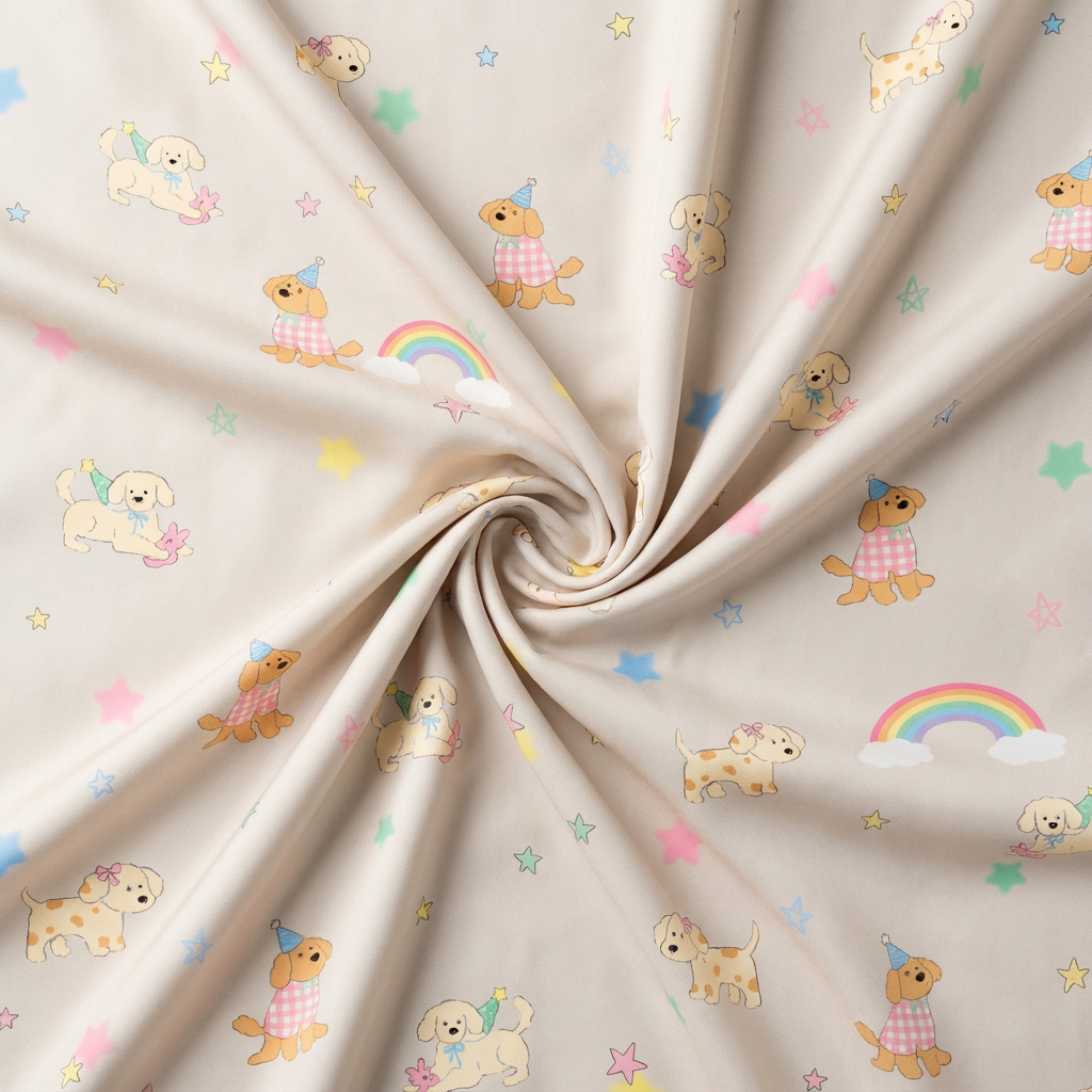 Eco-Friendly Natural Modal Bed Sheet Fabric High Color Fastness Custom Reactive Printed Fabric for Pajamas - Image 1